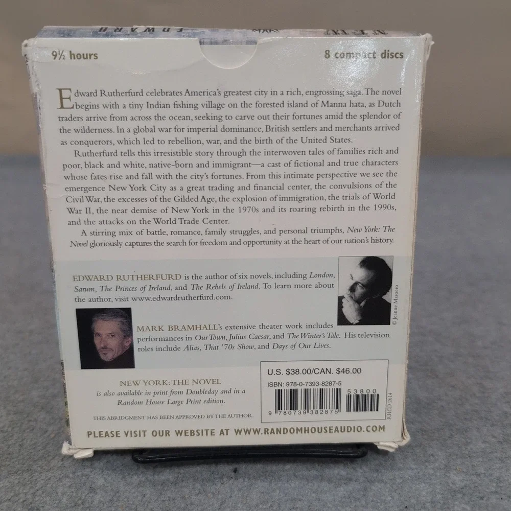 New York The Novel Edward Rutherfurd 8 CD Audiobook Mark Bramhall 9780739382875 - Picture 2 of 2